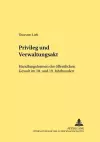 Privileg Und Verwaltungsakt cover