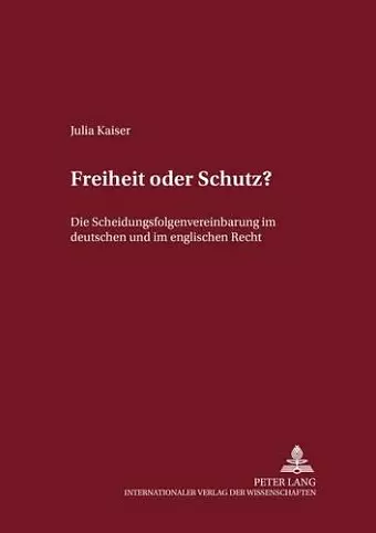 Freiheit Oder Schutz? cover