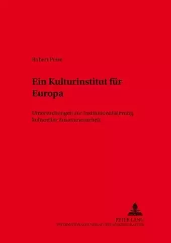 Ein Kulturinstitut Fuer Europa cover