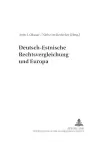 Deutsch-Estnische Rechtsvergleichung Und Europa cover