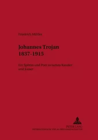 Johannes Trojan 1837-1915 cover