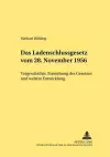 Das Ladenschlussgesetz Vom 28. November 1956 cover