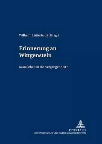 Erinnerung an Wittgenstein cover