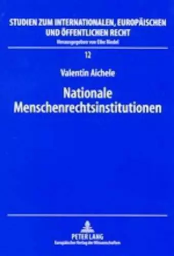 Nationale Menschenrechtsinstitutionen cover