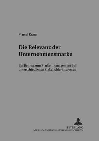 Die Relevanz Der Unternehmensmarke cover