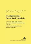 Investigations into Formal Slavic Linguistics cover