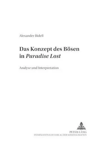 Das Konzept Des Boesen in «Paradise Lost» cover