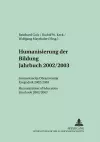 Humanisierung Der Bildung Jahrbuch 2002/2003 / Humanization of Education - Yearbook 2002/2003 cover