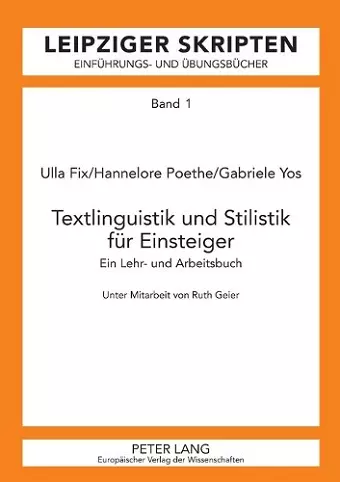 Textlinguistik und Stilistik fuer Einsteiger cover