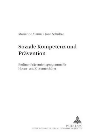 Soziale Kompetenz Und Praevention cover