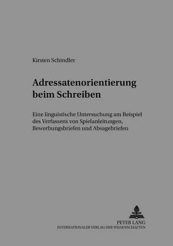 Adressatenorientierung Beim Schreiben cover