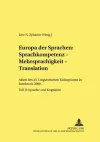 Europa Der Sprachen: Sprachkompetenz - Mehrsprachigkeit - Translation cover