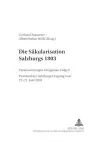 Die Saekularisation Salzburgs 1803 cover