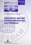 Stasi-Akten Und Das Persoenlichkeitsrecht Von Politikern cover