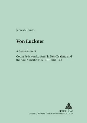 Von Luckner: a Reassessment cover