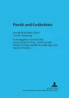 Poetik Und Gedaechtnis cover