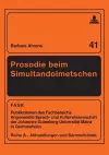 Prosodie beim Simultandolmetschen cover