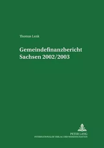 Gemeindefinanzbericht Sachsen 2002/2003 cover