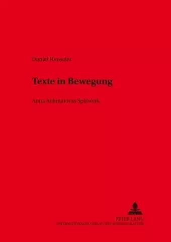 Texte in Bewegung cover