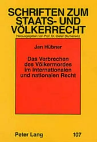 Das Verbrechen Des Voelkermordes Im Internationalen Und Nationalen Recht cover