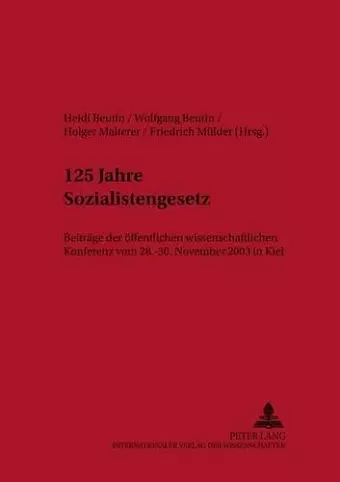 125 Jahre Sozialistengesetz cover