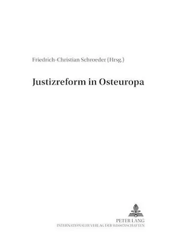 Justizreform in Osteuropa cover