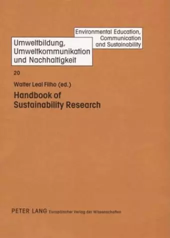 Handbook of Sustainability Research cover