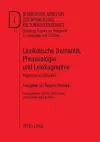 Lexikalische Semantik, Phraseologie und Lexikographie cover