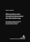Mikroanalyse Eines Grundrentenkonzeptes Der Alterssicherung cover