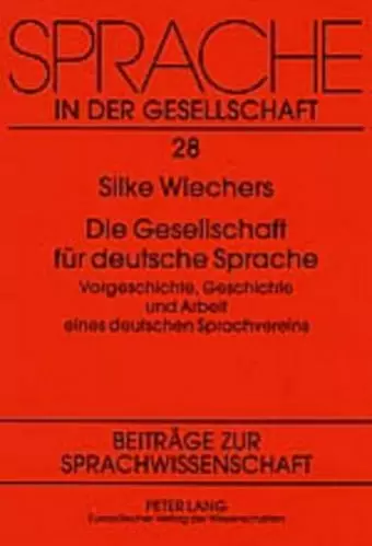 Die Gesellschaft fuer deutsche Sprache cover