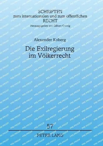 Die Exilregierung im Voelkerrecht cover