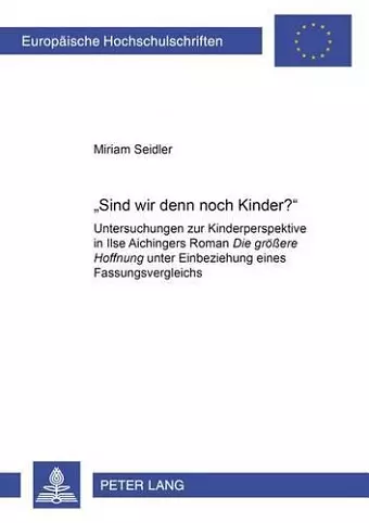 «Sind Wir Denn Noch Kinder?» cover