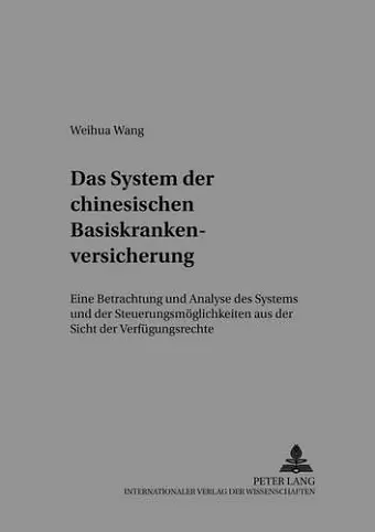 Das System Der Chinesischen Basiskrankenversicherung cover