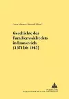 Geschichte Des Familienwahlrechts in Frankreich (1871 Bis 1945) cover