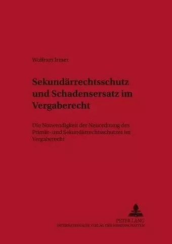 Sekundaerrechtsschutz Und Schadensersatz Im Vergaberecht cover