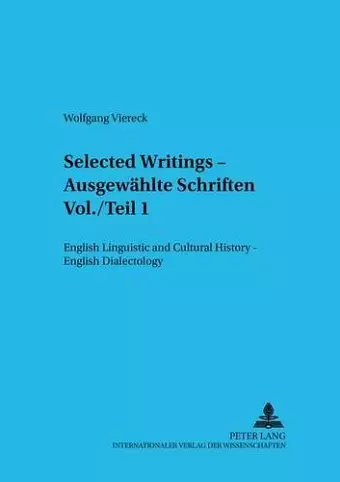 Selected Writings - Ausgewaehlte Schriften cover