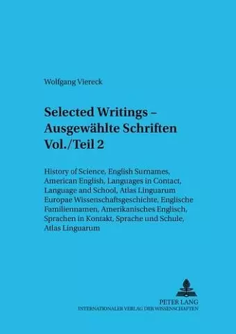 Selected Writings - Ausgewaehlte Schriften cover