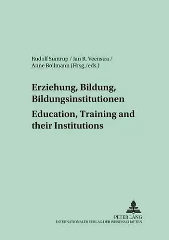 Erziehung, Bildung, Bildungsinstitutionen - Education, Training and Their Institutions cover