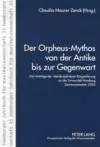 Der Orpheus-Mythos Von Der Antike Bis Zur Gegenwart cover