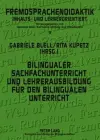 Bilingualer Sachfachunterricht Und Lehrerausbildung Fuer Den Bilingualen Unterricht cover