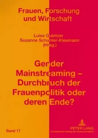 Gender Mainstreaming - Durchbruch Der Frauenpolitik Oder Deren Ende? cover