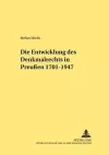 Die Entwicklung Des Denkmalrechts in Preußen 1701-1947 cover