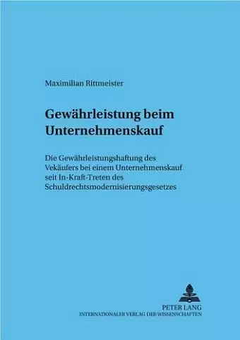 Gewaehrleistung Beim Unternehmenskauf cover