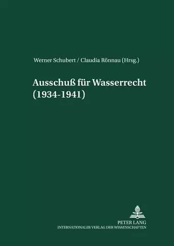 Ausschuß Fuer Wasserrecht (1934-1941) cover