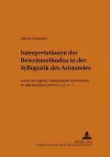 Interpretationen Der Beweismethoden in Der Syllogistik Des Aristoteles cover