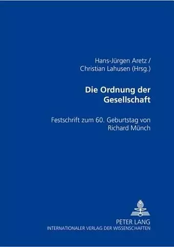 Die Ordnung Der Gesellschaft cover