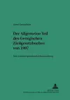 Der Allgemeine Teil Des Georgischen Zivilgesetzbuches Von 1997 cover