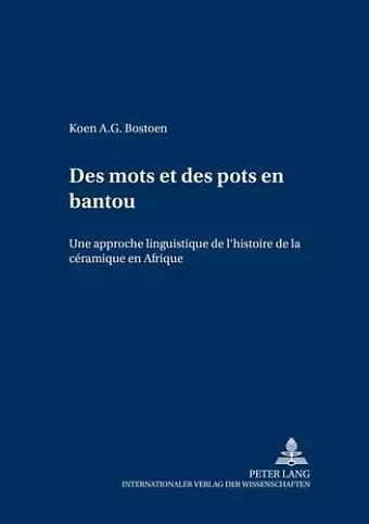 Des Mots Et Des Pots En Bantou cover