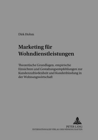 Marketing Fuer Wohndienstleistungen cover