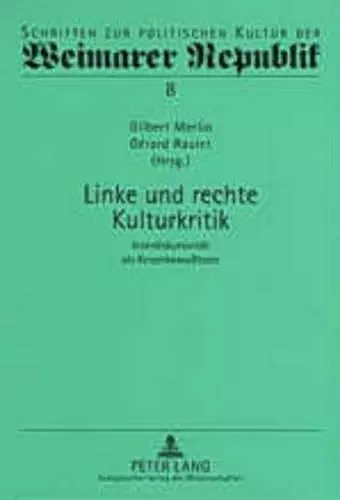 Linke Und Rechte Kulturkritik cover